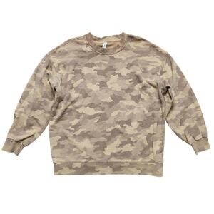 Lululemon Perfectly Oversized Crew Sweatshirt Camo Beige Size 8